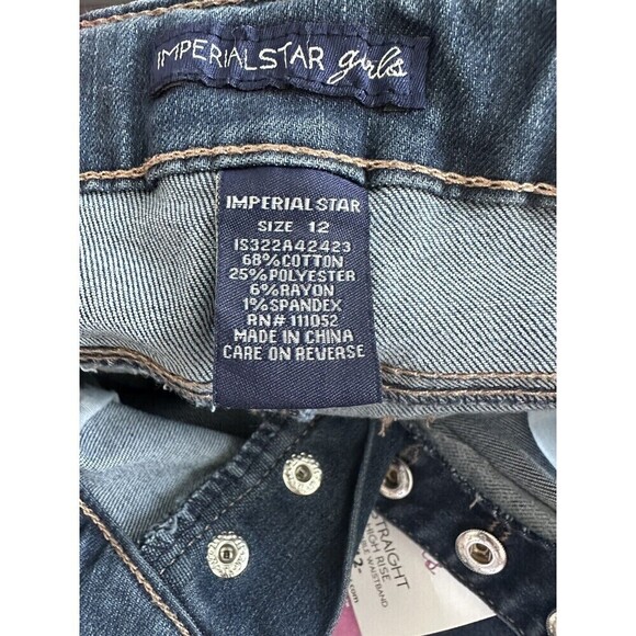 Imperial Star Big Girls straight high rise soft stretch adjustable waistband 12 - Picture 6 of 6